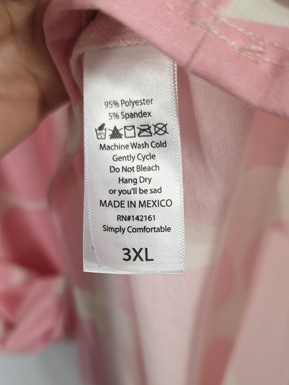 LuLaRoe Pink and Cream Polka Dot Top 3XL (W680) - Picture 4 of 4